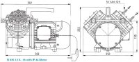 Диафрагменный вакуумный насос KNF N 035.1.2 AN.18 (55 л/мин, 100 мбар, IP 20) 014826017447