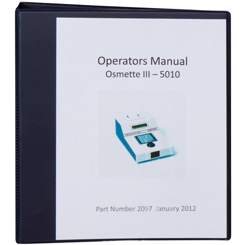����������� �� ������������ ��� OSMETTE III ������ 5010 Precision Systems 2097