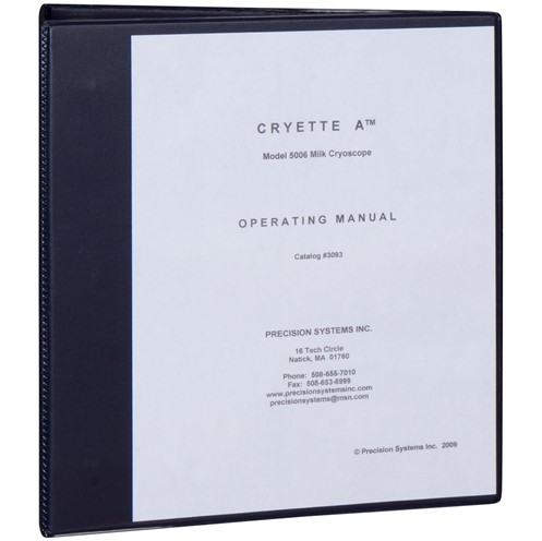 ���������� �� ������������ ��� CRYETTE A Model 5006, Milk Cryoscope Precision Systems 3093
