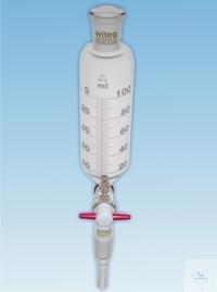 1 812 500 Witeg DROPPING FUNNELS, CYL., GRADUATED, ST- PTFE-STOPCOCK W. SC 1 812 500