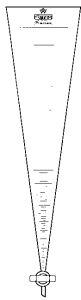2 936 000 Witeg IMHOFF-SEDIMENTATION CONE, ST-STOPCOCK, 1000 ��, GRAD., 100 2 936 000