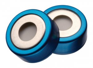 Vial crimp seals, BiMetal (magnetic), 20 mm, with PTFE/silicone septa, pkg 100 29169-U