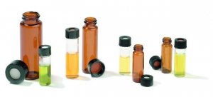 Vials, screw top with phenolic open-top cap, pre-assembled 27180