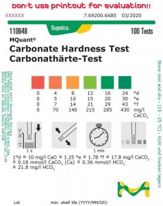 Carbonate Hardness Test 