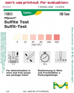 Sulfite Test 