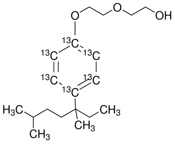4-(3,6-Dimethyl-3-heptyl)phenol-diethoxylate-ring-13C6 solution 33207-1ML