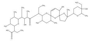 Narasin from Streptomyces auriofaciens 
