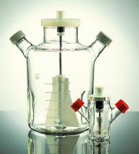 Corning� ProCulture� glass spinner flask complete, baffled, angled sidearms CLS450015L-1EA