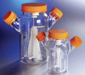 Corning� ProCulture� glass spinner flask only, baffled, vertical sidearms CLS45128L-1EA