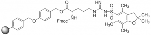 Fmoc-Arg(Pbf)-Wang resin 