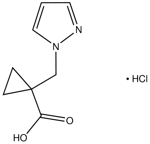 1-(1H-Pyrazol-1-ylmethyl)cyclopropanecarboxylic acid hydrochloride CBR00901-1G