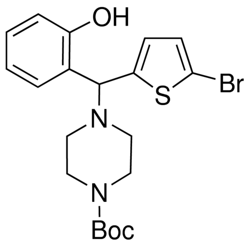 4-((5-Bromo-2-thienyl)(2-hydroxyphenyl)methyl)-1-Boc-piperazine 666254-1G