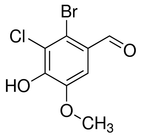 2-Bromo-3-chloro-4-hydroxy-5-methoxybenzaldehyde CDS004888-100MG