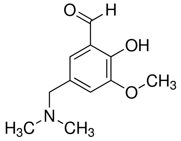 5-dimethylaminomethyl-2-hydroxy-3-methoxy-benzaldehyde CDS014364-100MG