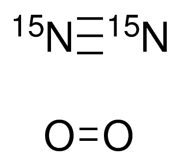 Nitrogen-15N2 (98%)/Oxygen (RG) gas mix ratio 4:1 