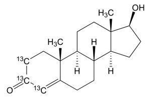 Testosterone-2,3,4-13C3 solution 