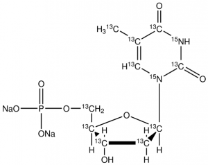 Thymidine-13C10,15N2 5-monophosphate disodium salt solution 