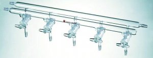 Synthware� all-glass vacuum/inert gas manifold with solid high vacuum stopcocks SYNM290005-1EA