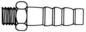 Hose adapter, 1/4in. NPTM to 3/8in. ID XX2504705