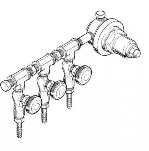 Aldrich� low-pressure three station manifold with fixed outlet pressure regulator Z287261-1EA