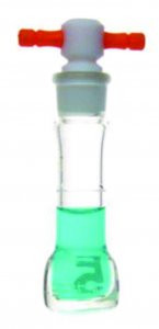 KIMBLE� KIMAX� Heavy duty volumetric wide-mouth flask with PTFE stopper DWK92812F-5-6EA