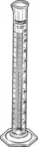 PYREXPLUS� single metric scale graduated cylinders, with protective coating 