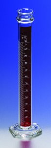 Pyrex� Lifetime Red� single metric scale graduated cylinder, with reinforced bead CLS304625-18EA