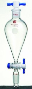 Synthware� Squibb-style separatory funnel with standard taper joints, PTFE stopcock and PTFE stopper SYNF459025-1EA