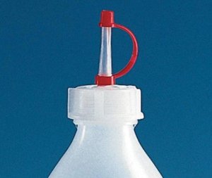 BRAND� cap with dropper nozzle, for dropping bottles, LDPE 