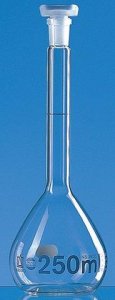BRAND� volumetric flask BLAUBRAND� class A DE-M marking BR37245-2EA
