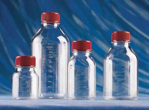Corning� Costar� traditional, round, plastic storage bottles CLS8390-12EA