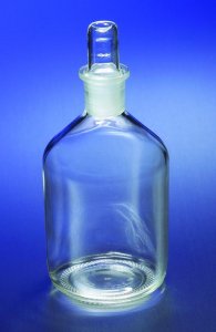 Corning� narrow mouth reagent bottle with Pyrex� ST stopper 