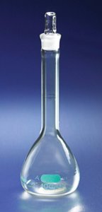 PYREXPLUS� volumetric flask, with protective coating, Pyrex� stopper 