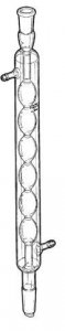 Pyrex� Allihn condenser, with male and female joints 