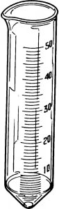 Pyrex� graduated tube with pour-out 