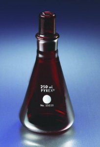 Pyrex� low actinic narrow mouth Erlenmeyer flask, Pyrex� ST 27 stopper CLS55020250-1EA