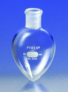 Pyrex� pear-shaped flask, with ST 14/20 outer joint 
