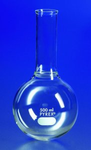 Pyrex� round-bottom boiling flask, long neck with tooled mouth CLS4280250-1EA