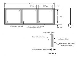 Grace Bio-Labs HybriWell� sealing system, SecureSeal� adhesive chamber GBL612106-100PAK