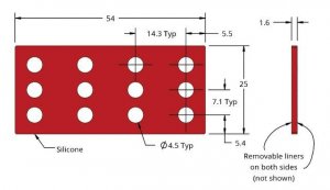 Grace Bio-Labs Press-To-Seal silicone isolator, No PSA GBL664206-25EA