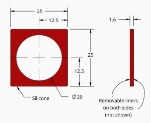 Grace Bio-Labs Press-To-Seal silicone isolator, No PSA GBL664204-25EA
