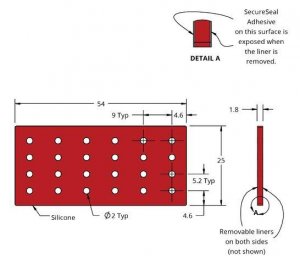 Grace Bio-Labs Press-To-Seal silicone isolator, PSA both sides GBL666208-25EA