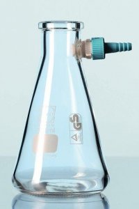 Duran� filtering flask, with Keck� assembly set 