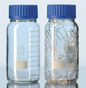 Duran� GLS 80 Protect wide mouth graduated laboratory bottles 