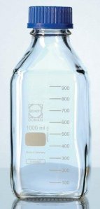 Duran� square bottle, clear, with cap and pouring ring (PP) Z681105-10EA