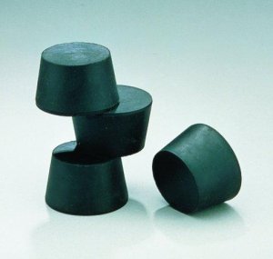 Large laboratory assortment of black-rubber stoppers Z165344-1SET
