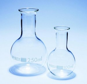 Pyrex� Boiling flask, flat bottom, narrow neck SLW1070/04D-10EA