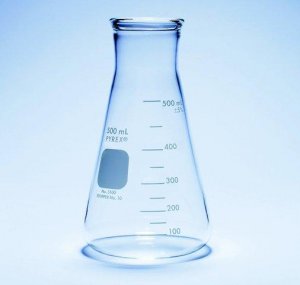 Pyrex� Erlenmeyer flask, wide neck, heavy duty, with printed trace code SLW5100-1L-6EA