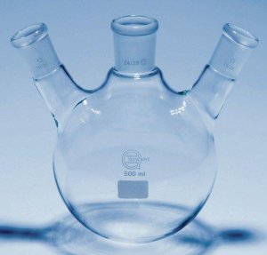 Quickfit� three-neck round-bottom flasks with angled necks Z303585-1EA