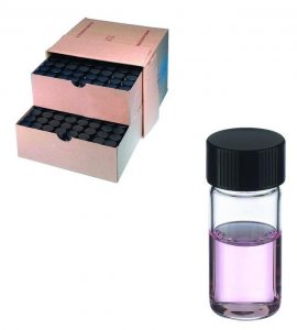 WHEATON� Shorty Vials clear with PTFE faced rubber lined cap packed in partitioned tray DWKW224607-200EA